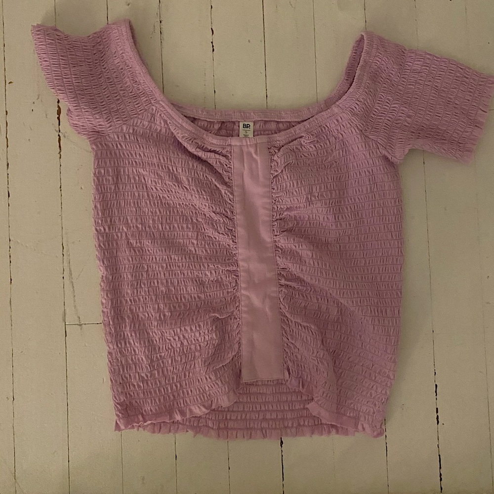 Purple off the shoulder top!